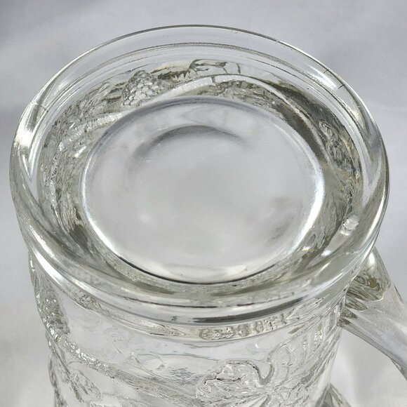 Vintage Glass Beer Souvenir Mug West Virginia Cardinal State Bird Pewter Emblem - Picture 6 of 8